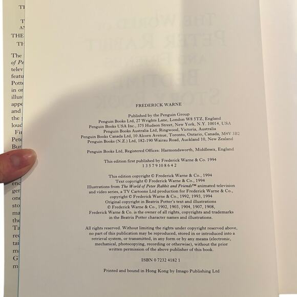 VTG 1994 1st Ed. The World of Peter Rabbit & Friends Bedtime Story Book, EUC - Picture 3 of 6